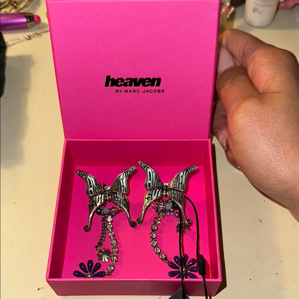 Heaven Marc Jacobs x Anna Sui Silver Butterfly Earrings